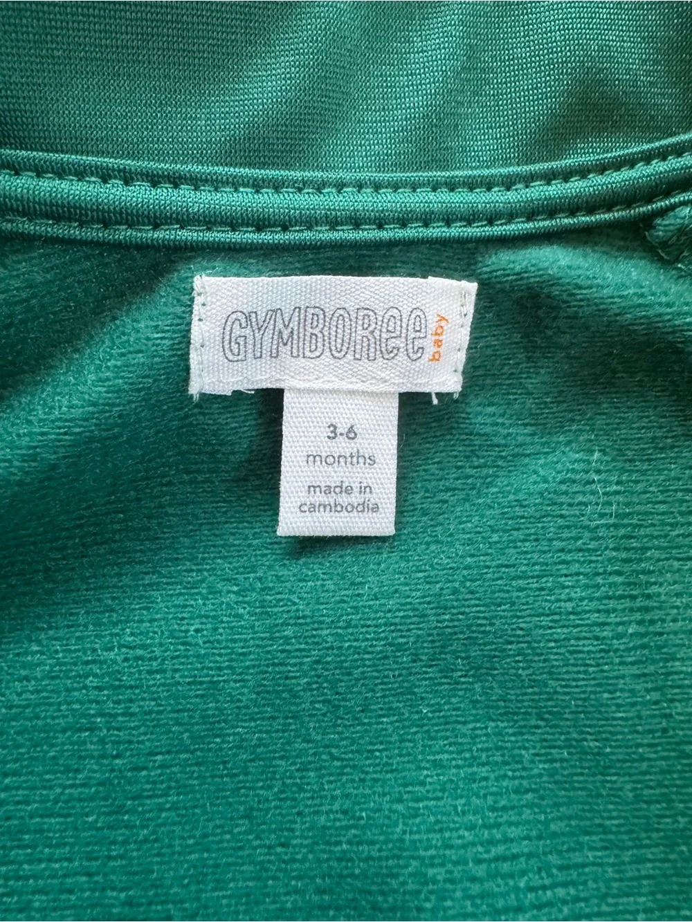 Gymboree Baby Forest Green Retro Track Jacket Zip-Up